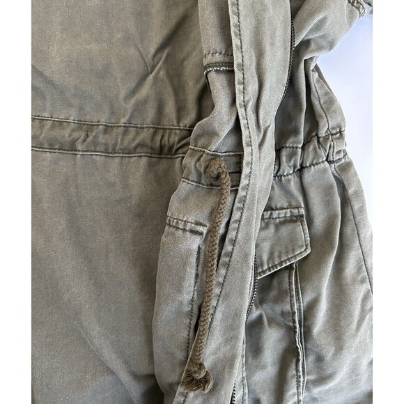 BP Womens Field Utility Jacket Sz M Green Long Sleeve Pockets Drawstring Waist - Picture 7 of 12